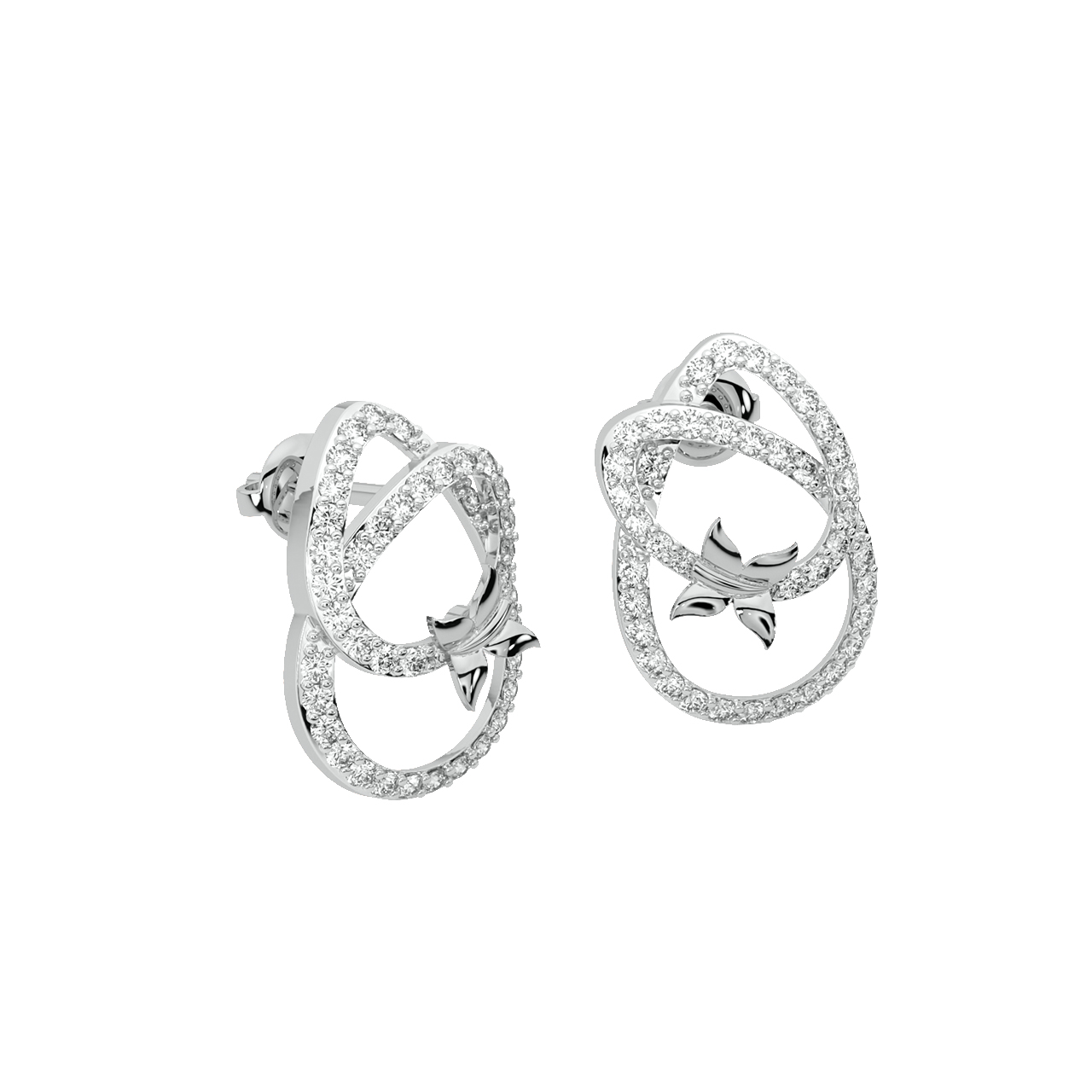 Holly Round Diamond Stud Earrings